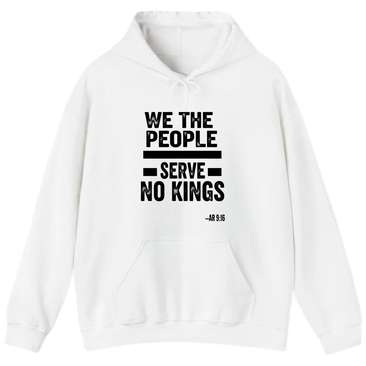 We The People Serve No Kings Freedom Hoodie in White