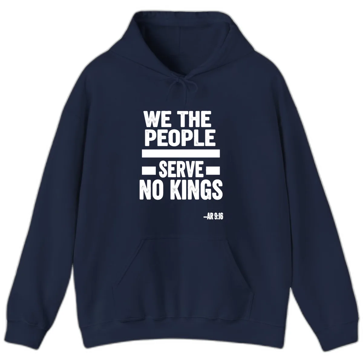 We The People Serve No Kings Freedom Hoodie in Navy