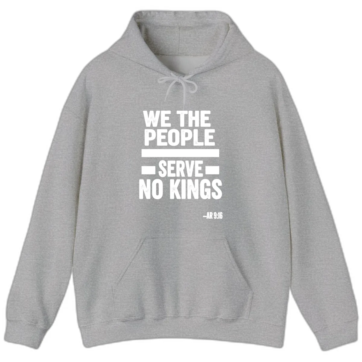 We The People Serve No Kings Freedom Hoodie in Sport Grey