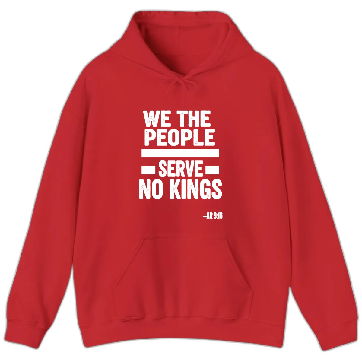 We The People Serve No Kings Freedom Hoodie in Red