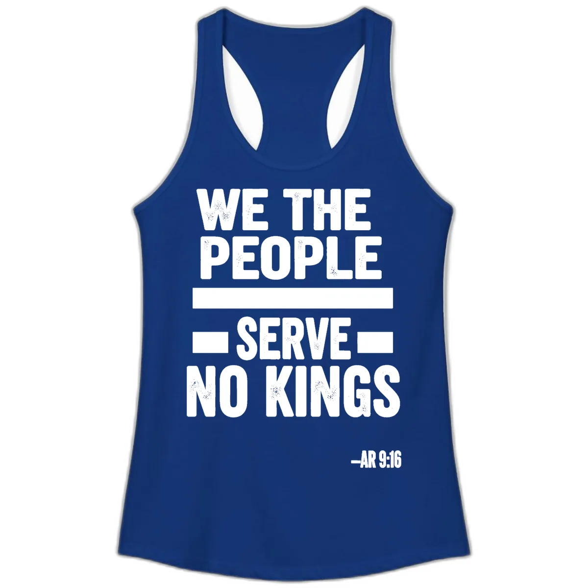 We The People Serve No Kings Freedom Ladies Tank in Solid Royal