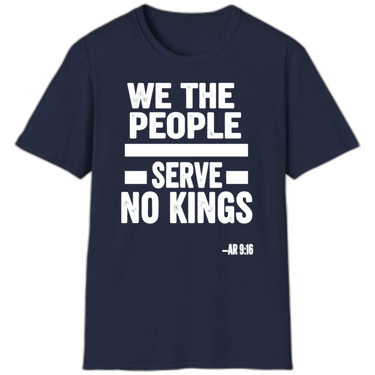 We The People Serve No Kings Freedom T-Shirt in Navy