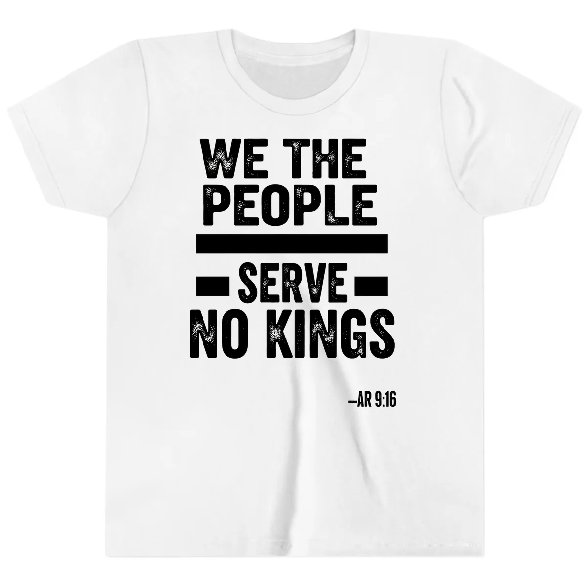We The People Serve No Kings Freedom Youth T-Shirt in White