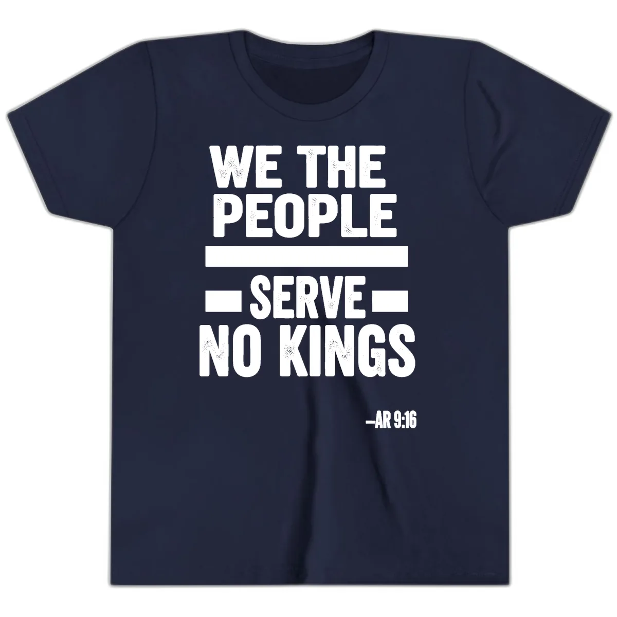 We The People Serve No Kings Freedom Youth T-Shirt in Navy
