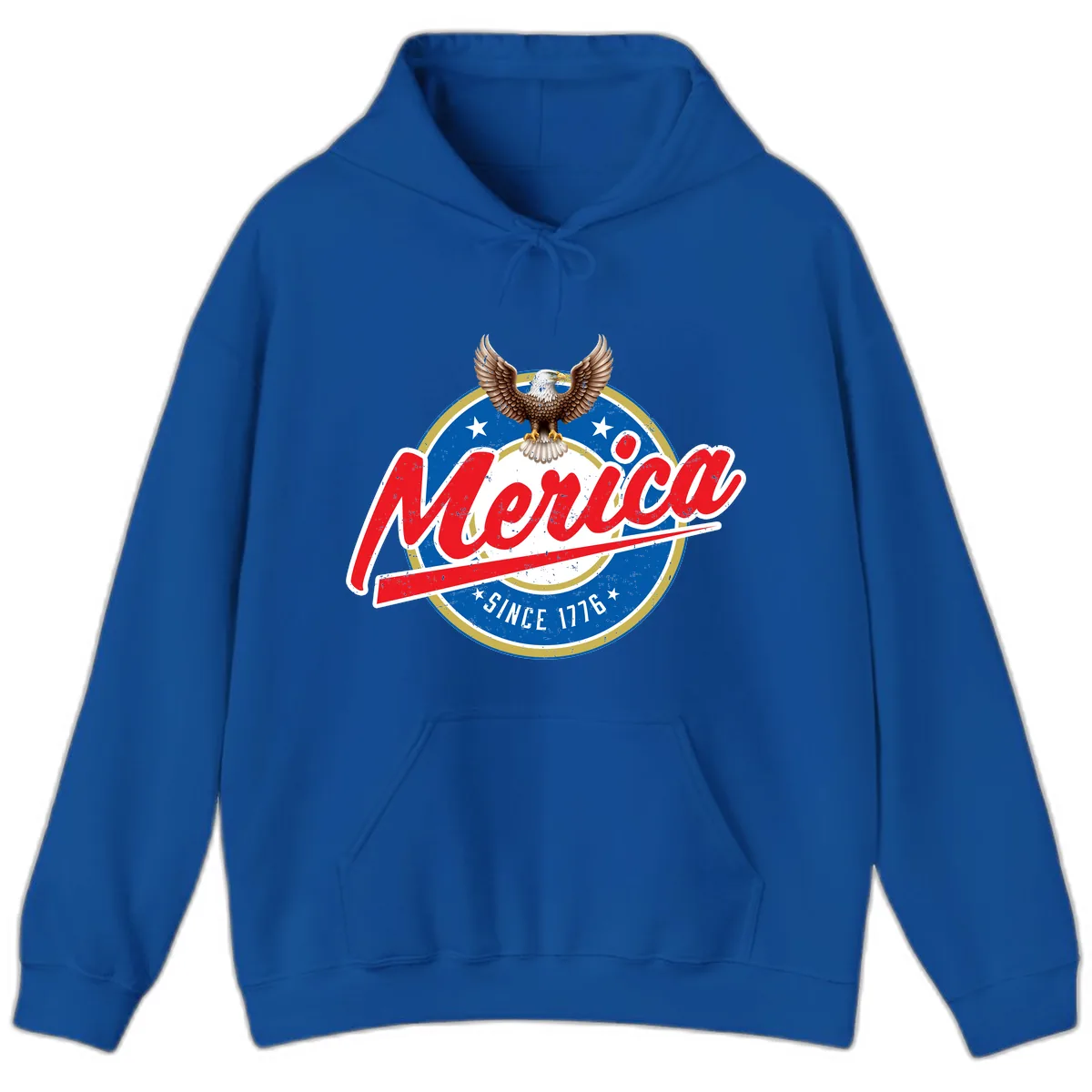 Merica Since 1776 Eagle Badge Hoodie in Royal