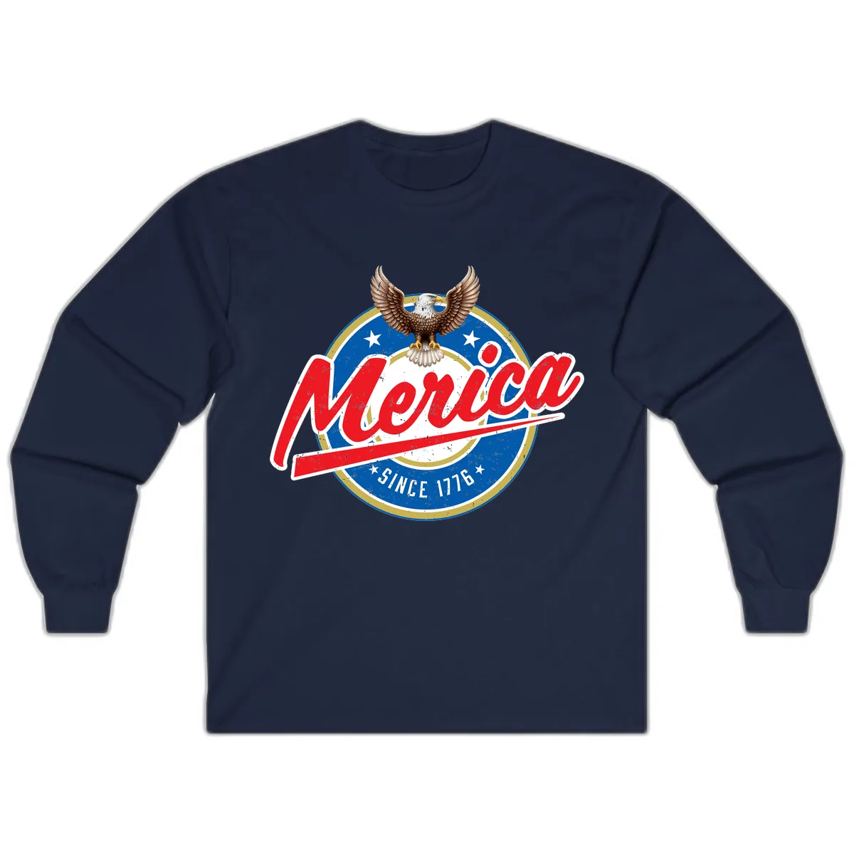 Merica Since 1776 Eagle Badge Long Sleeve in Navy