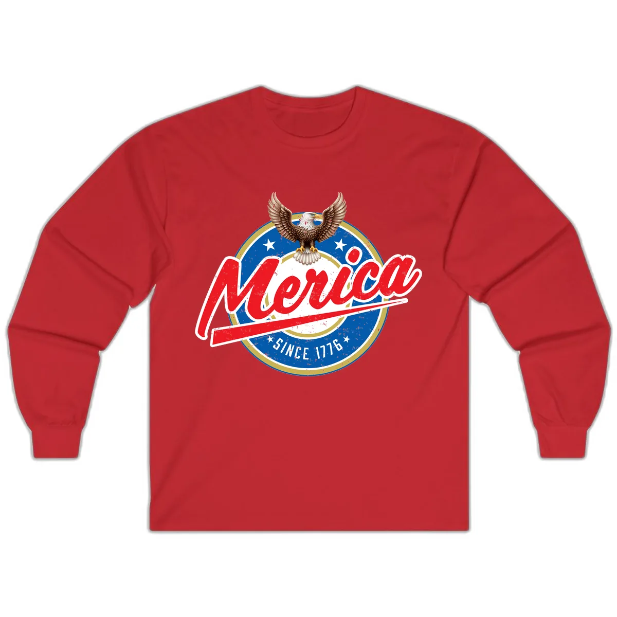 Merica Since 1776 Eagle Badge Long Sleeve in Red