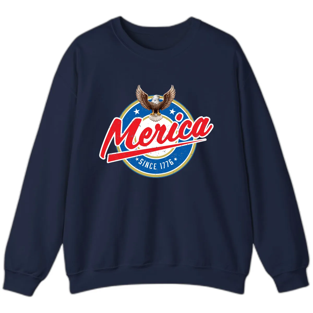 Merica Since 1776 Eagle Badge Sweatshirt in Navy