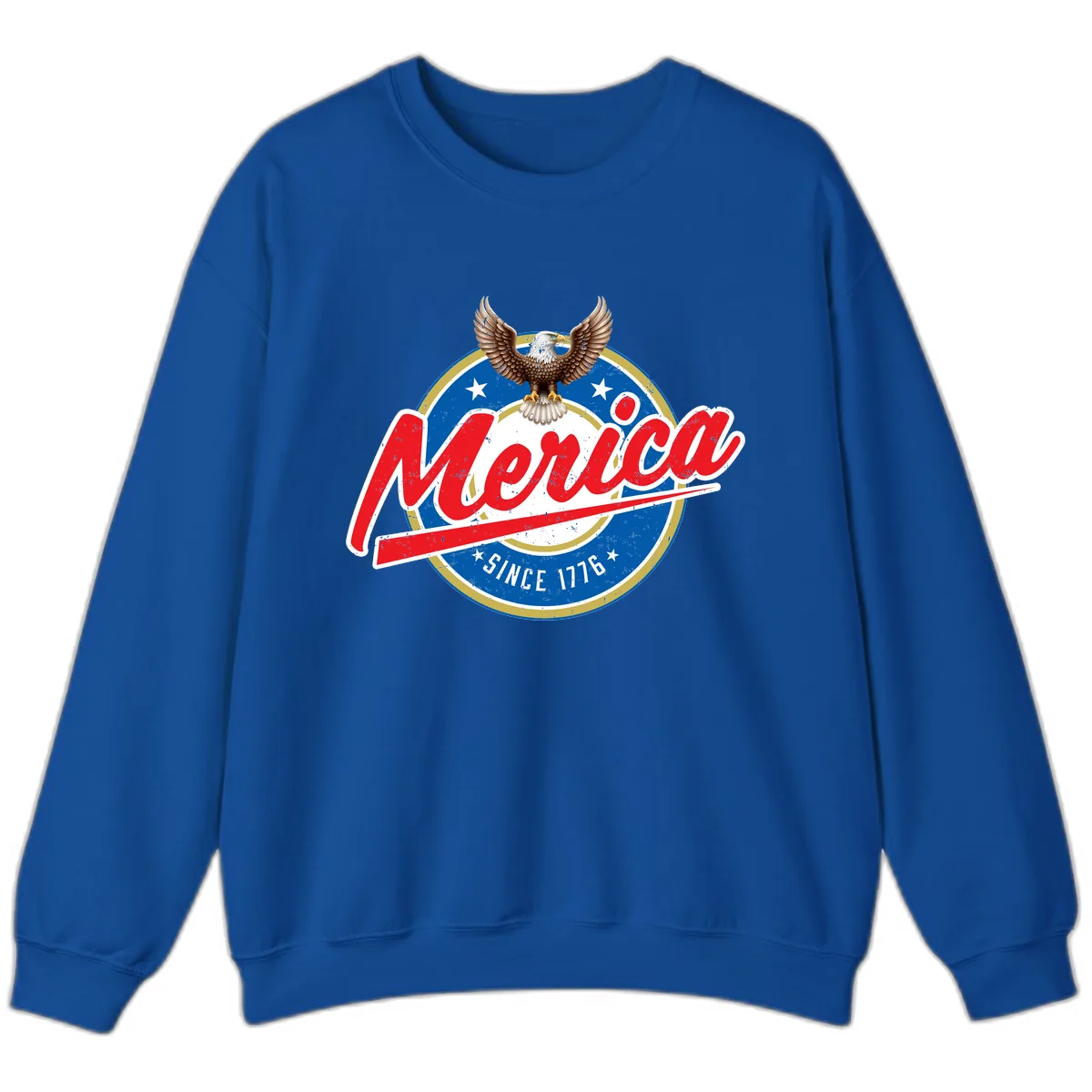 Merica Since 1776 Eagle Badge Sweatshirt in Royal