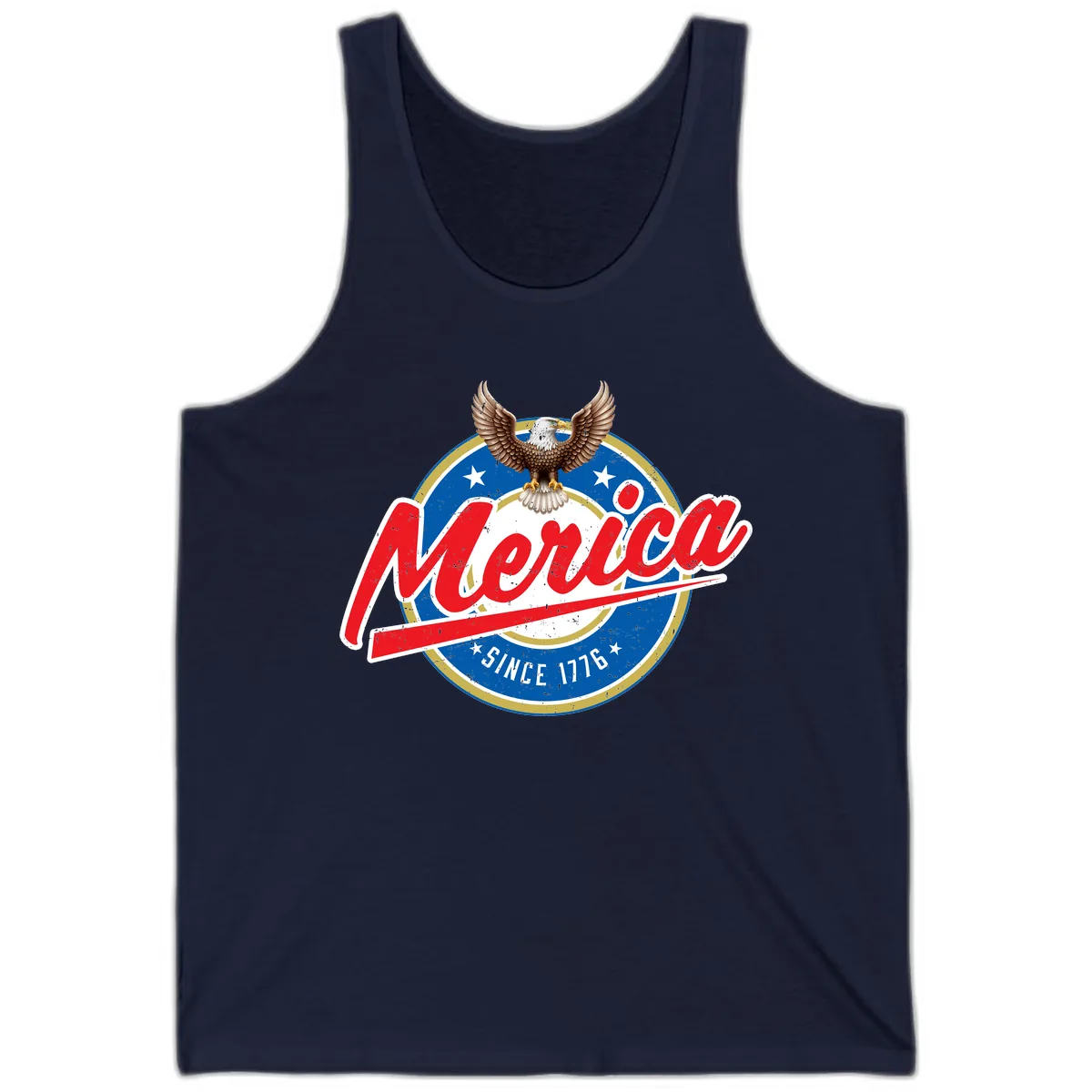 Merica Since 1776 Eagle Badge Tank in Navy