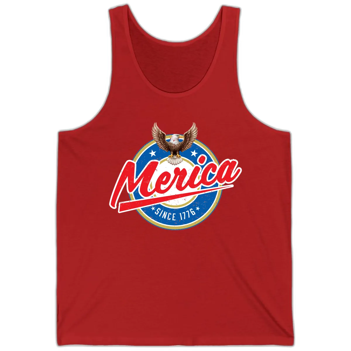 Merica Since 1776 Eagle Badge Tank in Red