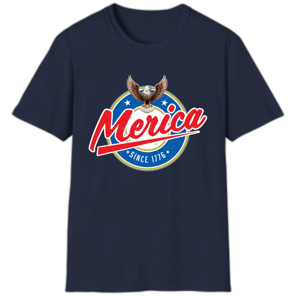 Merica Since 1776 Eagle Badge T-Shirt in Navy