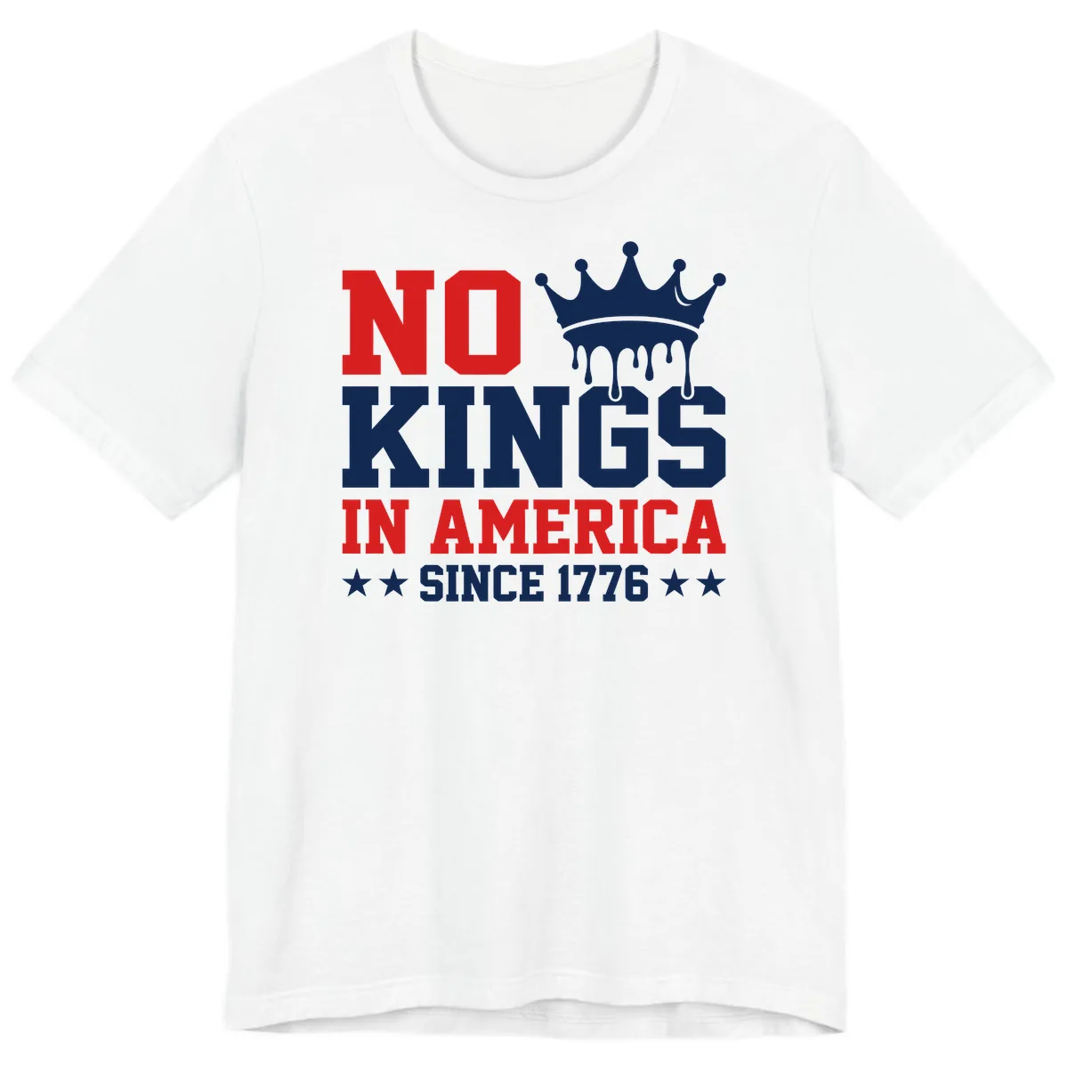 No Kings In America Since 1776 Patriotic Design Premium T-Shirt in White