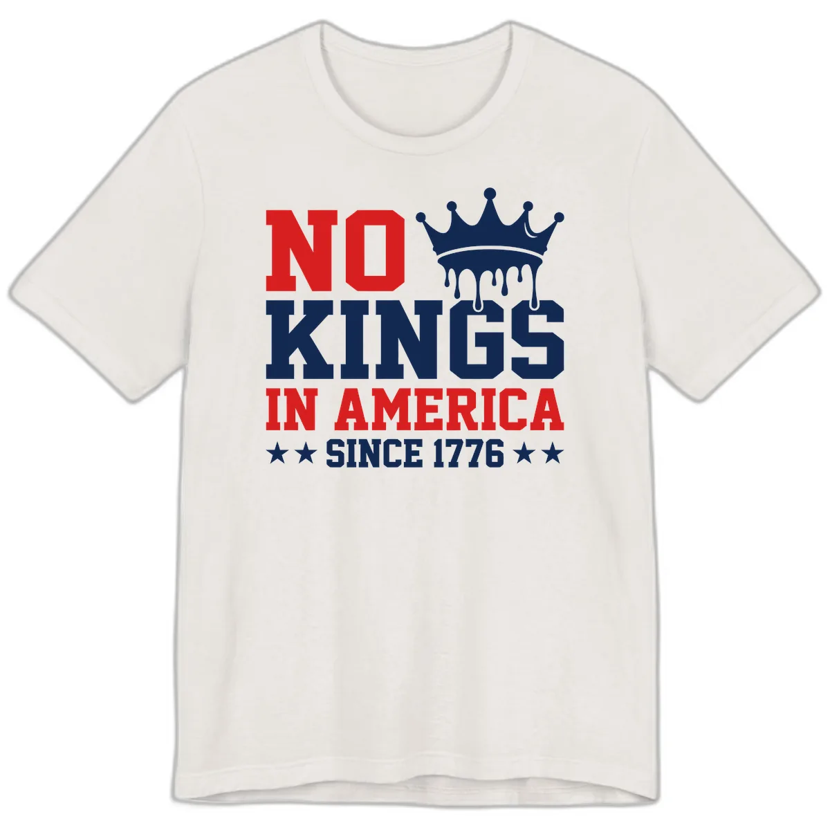 No Kings In America Since 1776 Patriotic Design Premium T-Shirt in Vintage White