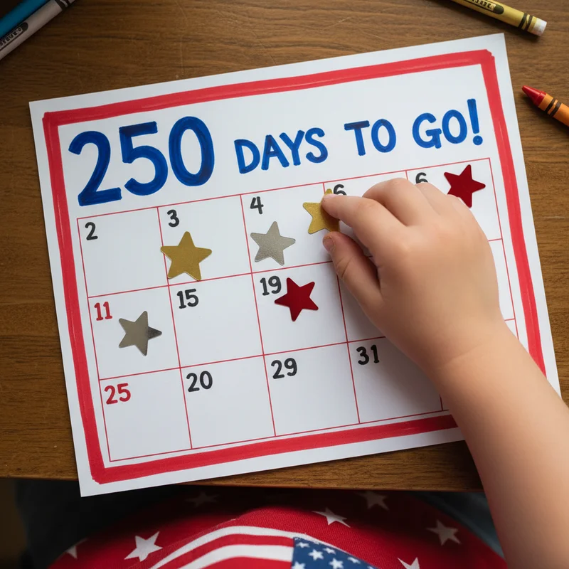 How to Start a Family 250th Anniversary Countdown - America 250 Shirt Co