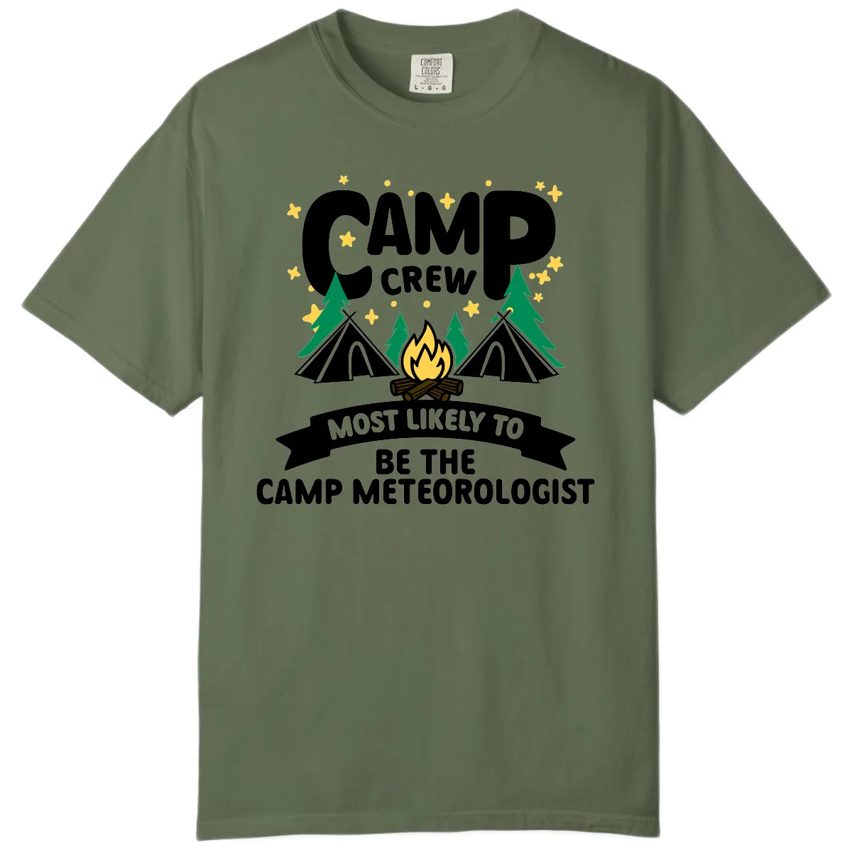 Camp Crew Most Likely Meteorologist Comfort Color in Sage