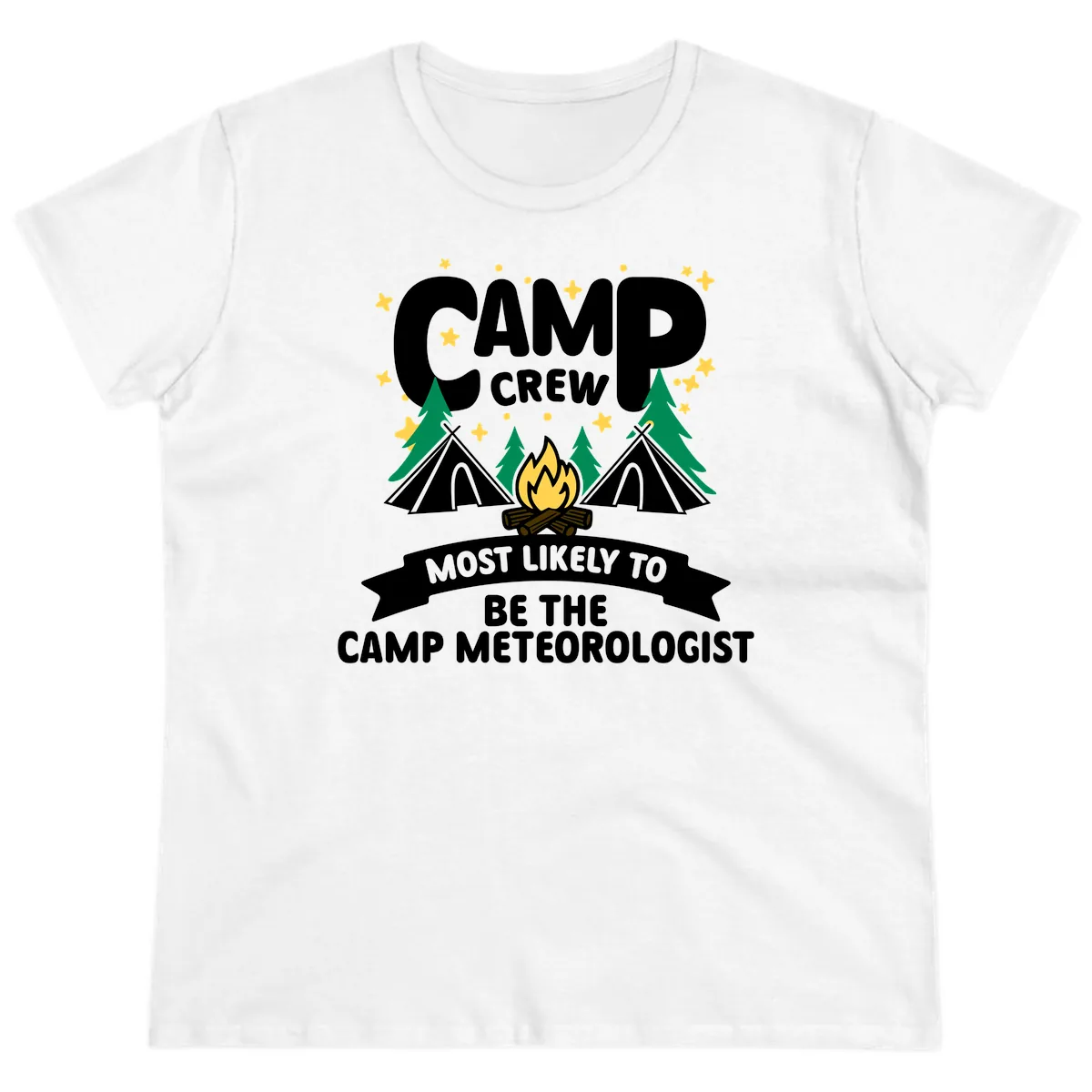 Camp Crew Most Likely Meteorologist Ladies Tee in White
