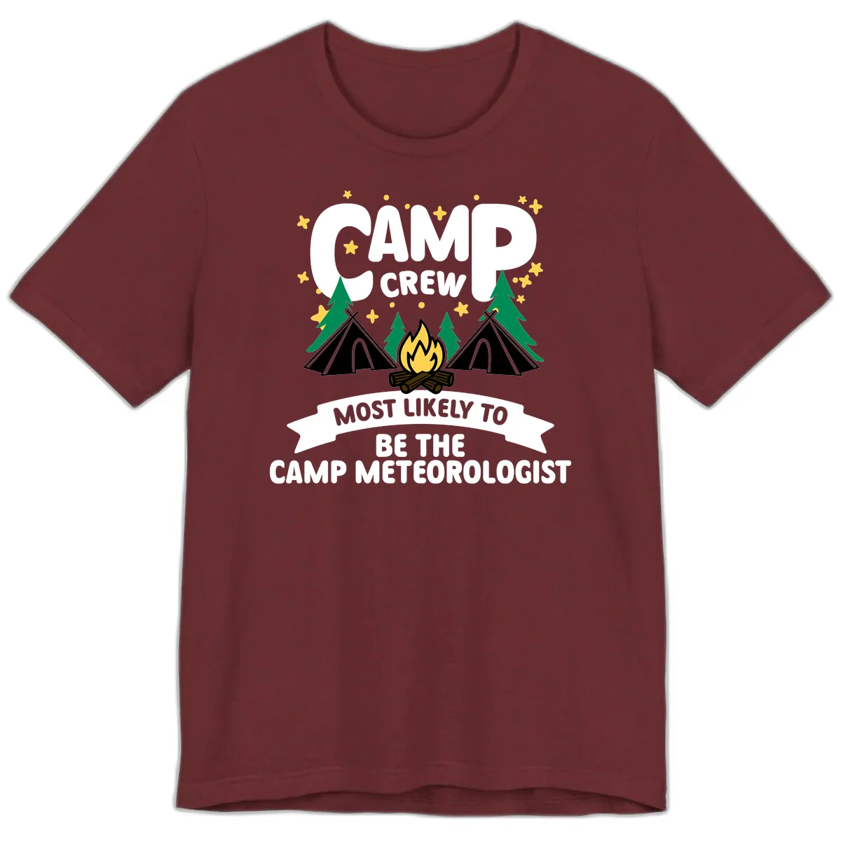 Camp Crew Most Likely Meteorologist Premium T-Shirt in Heather Cardinal