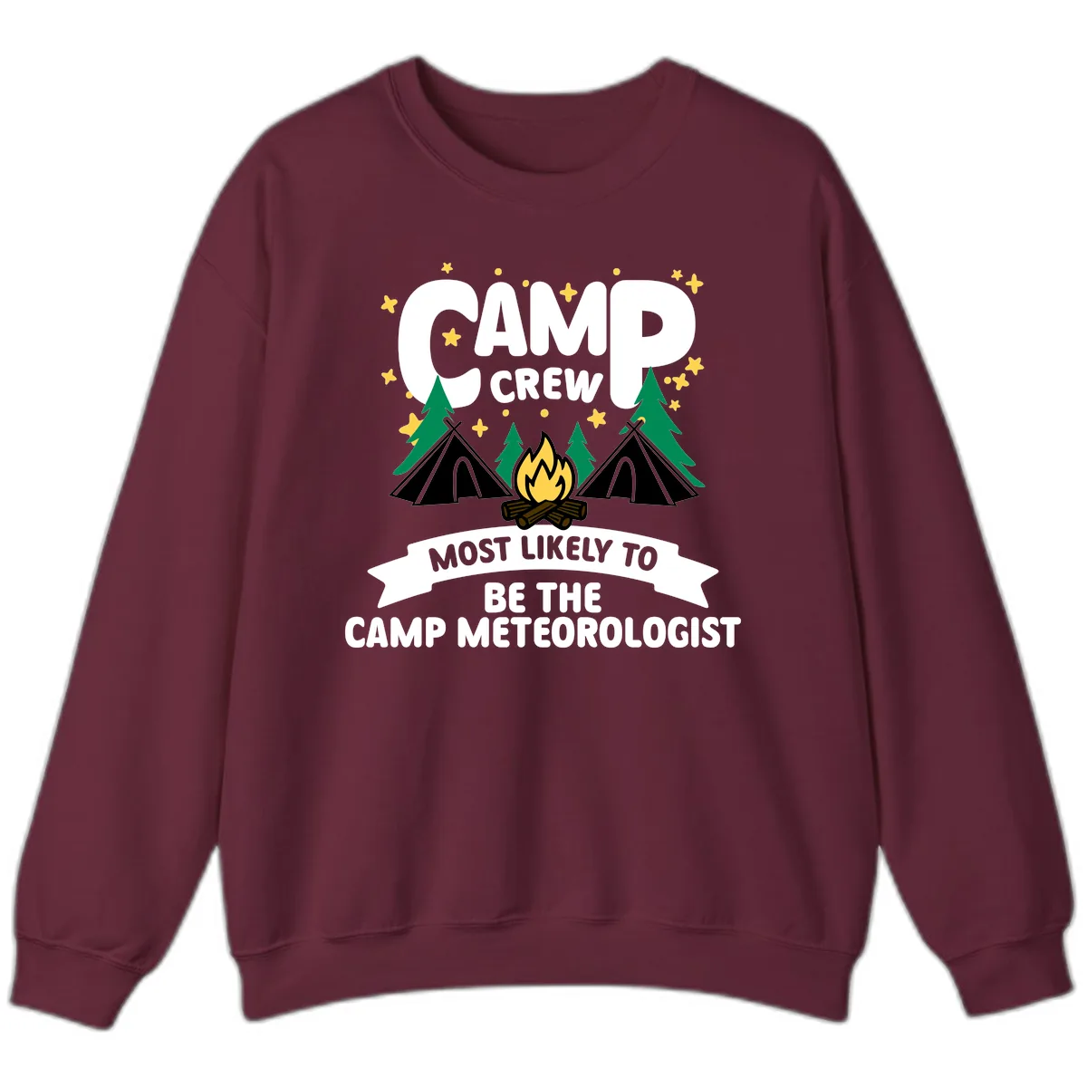 Camp Crew Most Likely Meteorologist Sweatshirt in Maroon