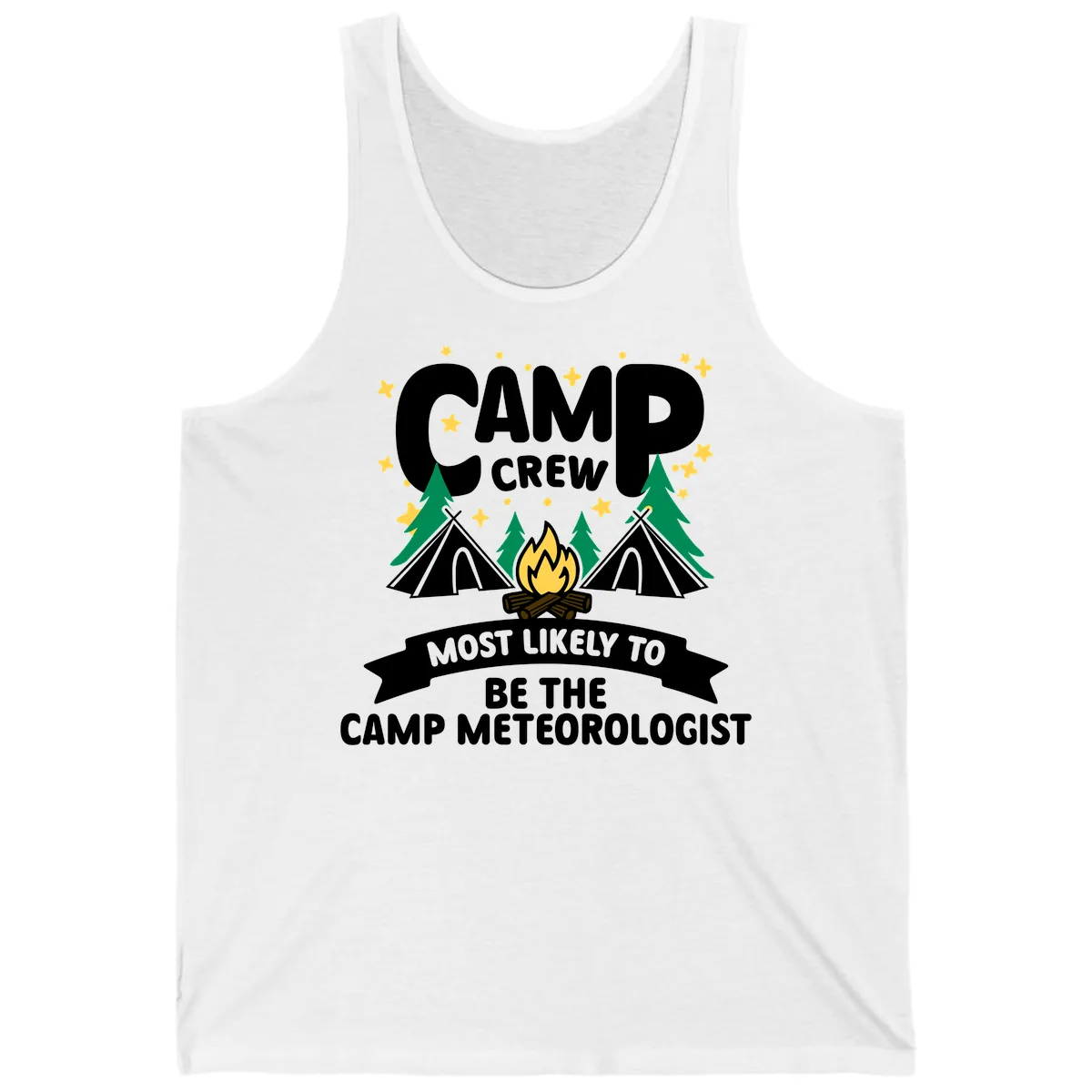 Camp Crew Most Likely Meteorologist Tank in White