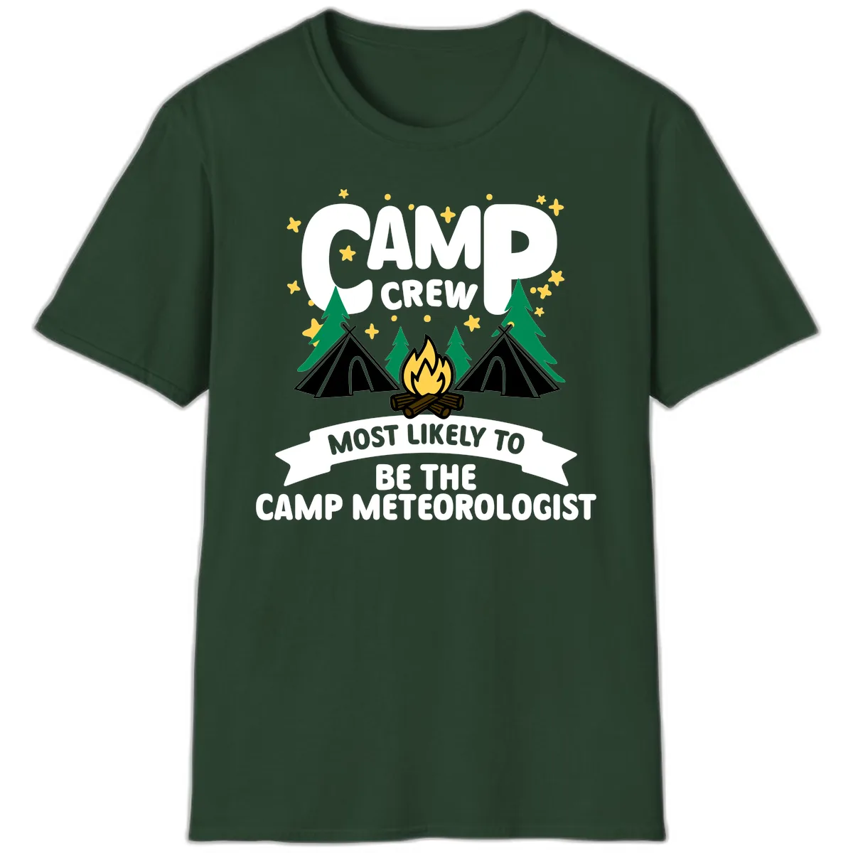 Camp Crew Most Likely Meteorologist T-Shirt in Forest Green
