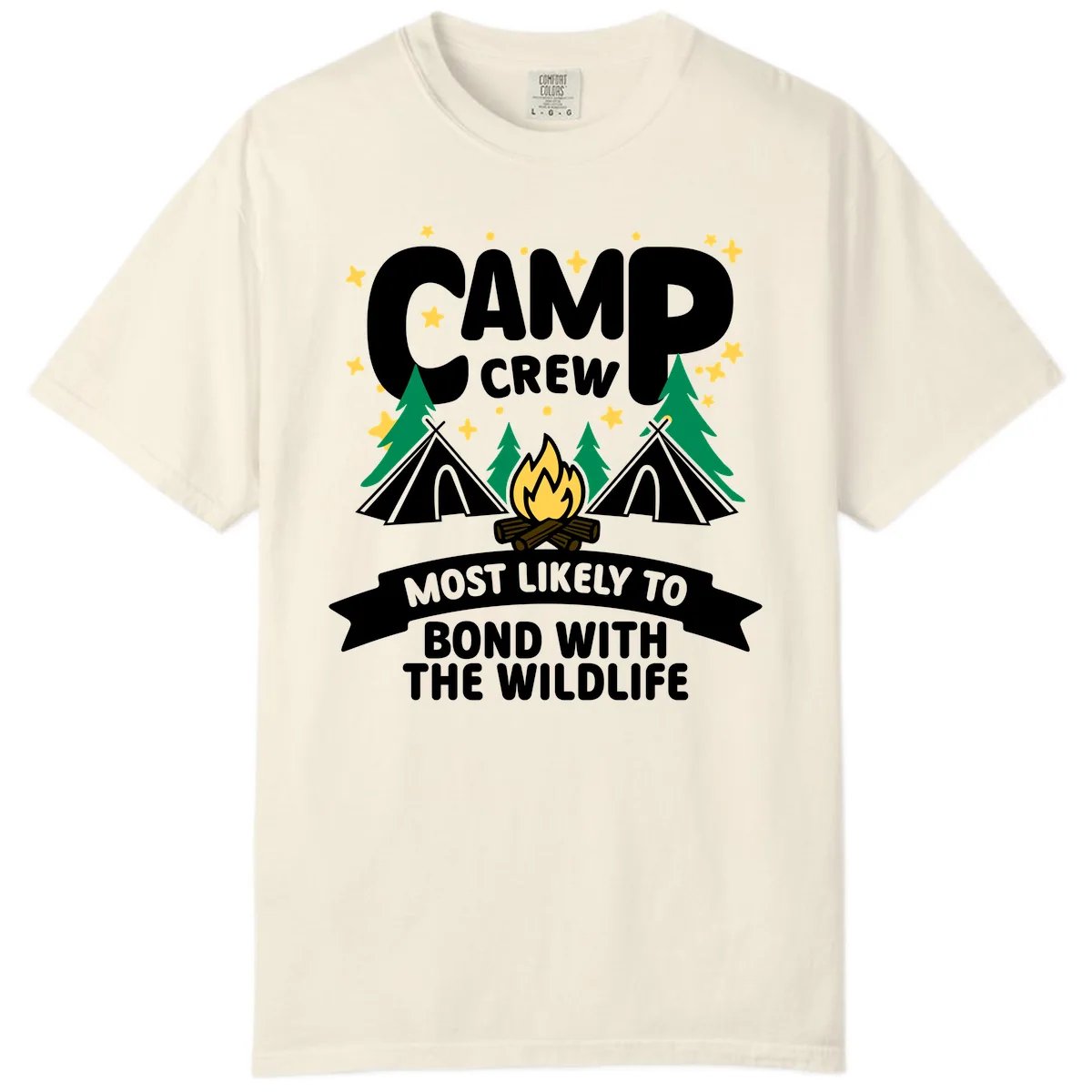 Camp Crew Wildlife Bond Comfort Color in Ivory