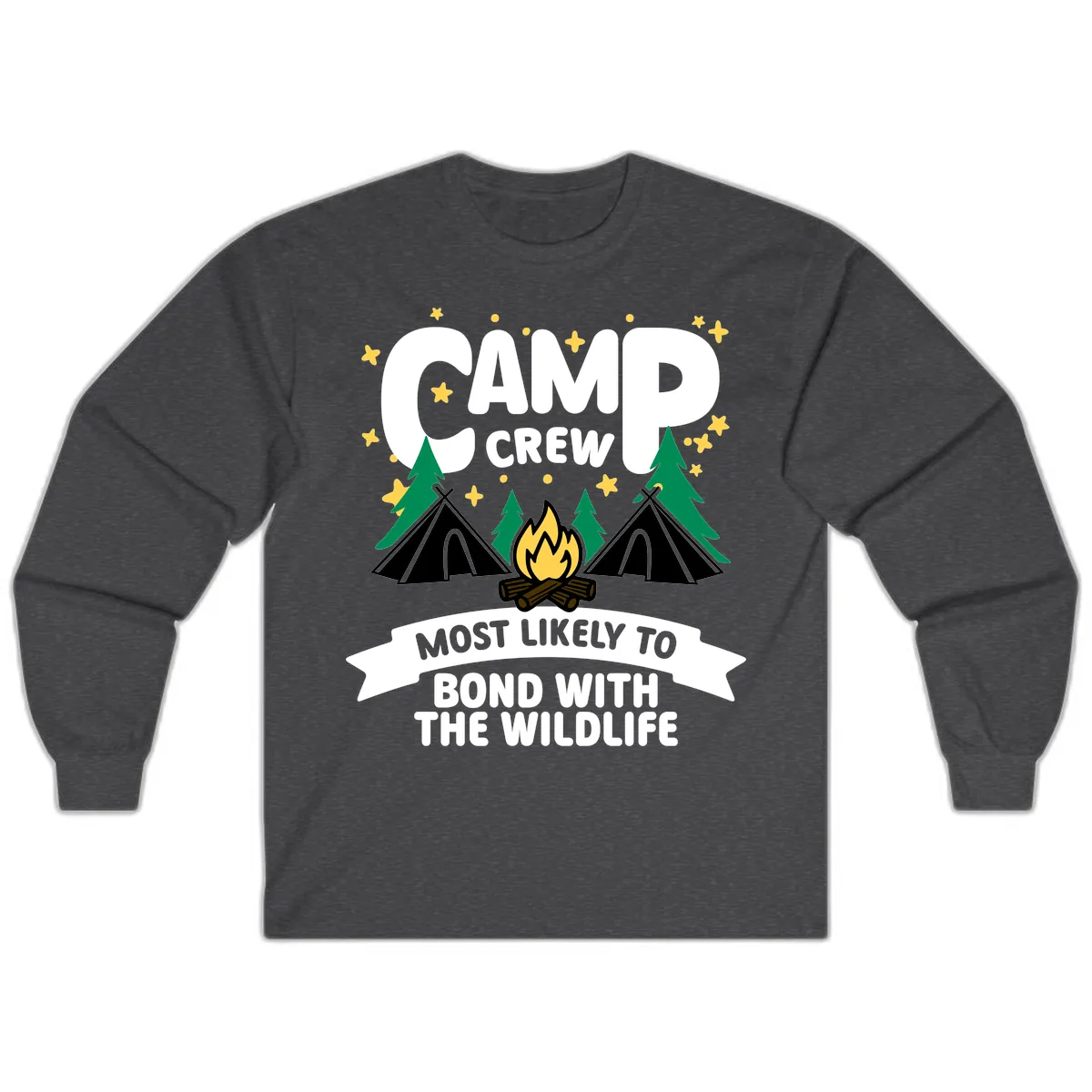Camp Crew Wildlife Bond Long Sleeve in Dark Heather