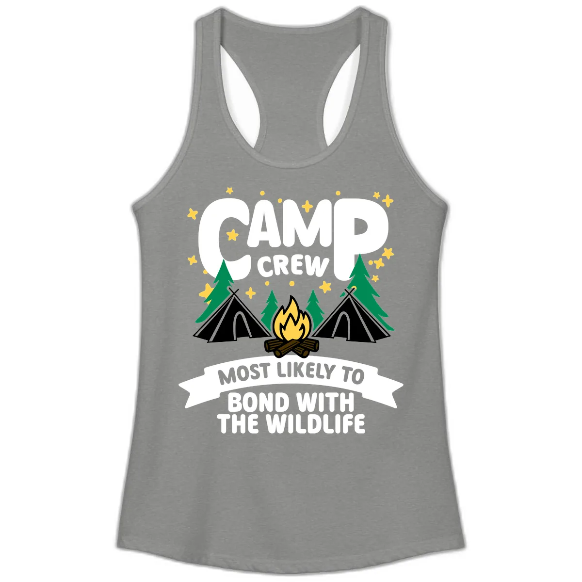 Camp Crew Wildlife Bond Ladies Tank in Heather Grey