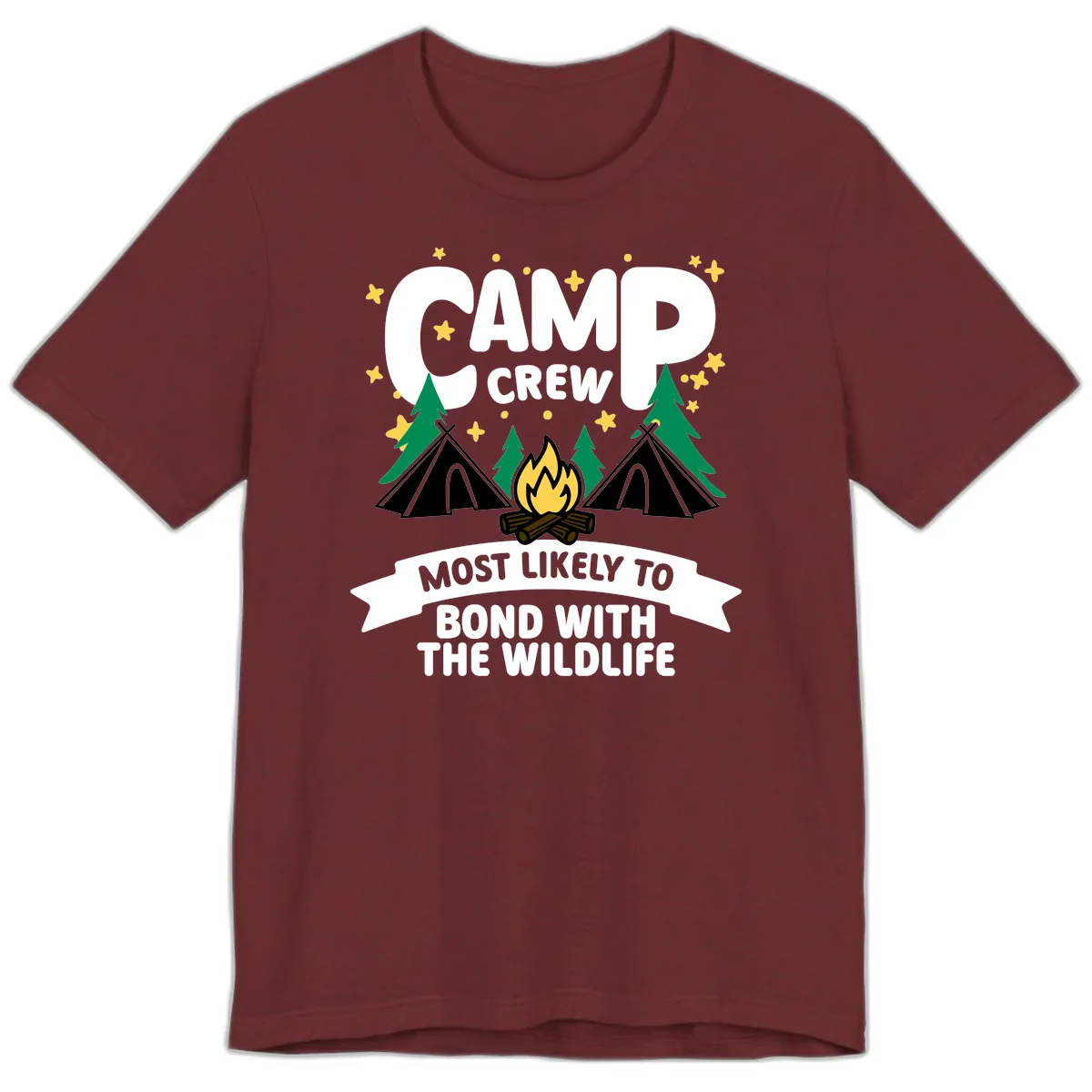 Camp Crew Wildlife Bond Premium T-Shirt in Heather Cardinal