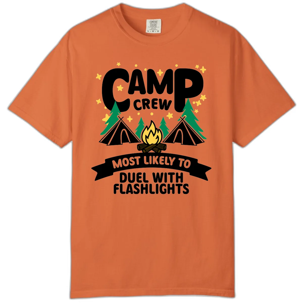 Camp Crew Flashlight Duel Comfort Color in Burnt Orange