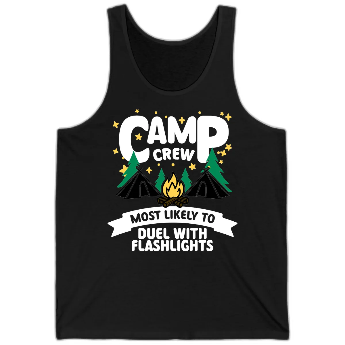 Camp Crew Flashlight Duel Tank in Black