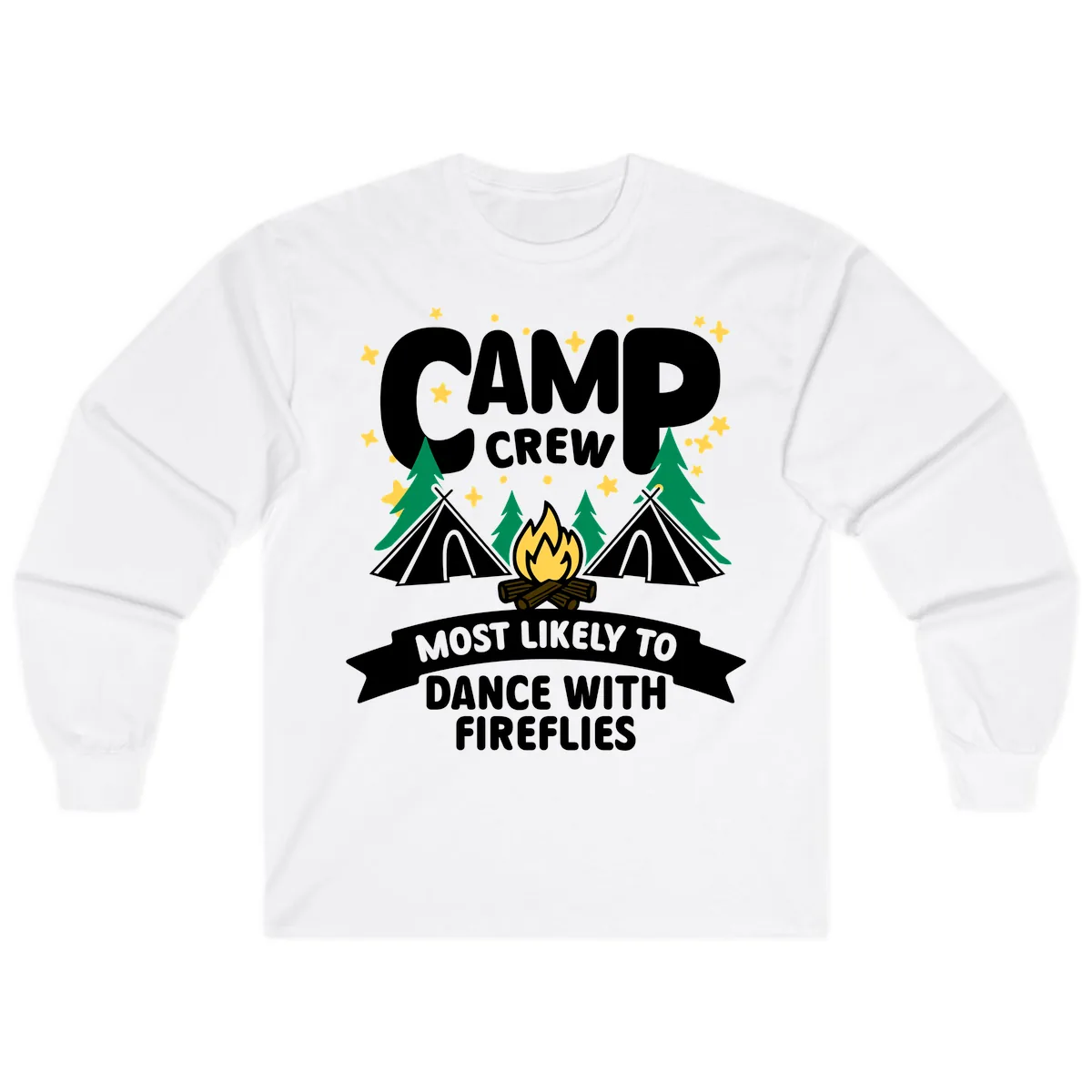 Camp Crew Dance With Fireflies Long Sleeve in White
