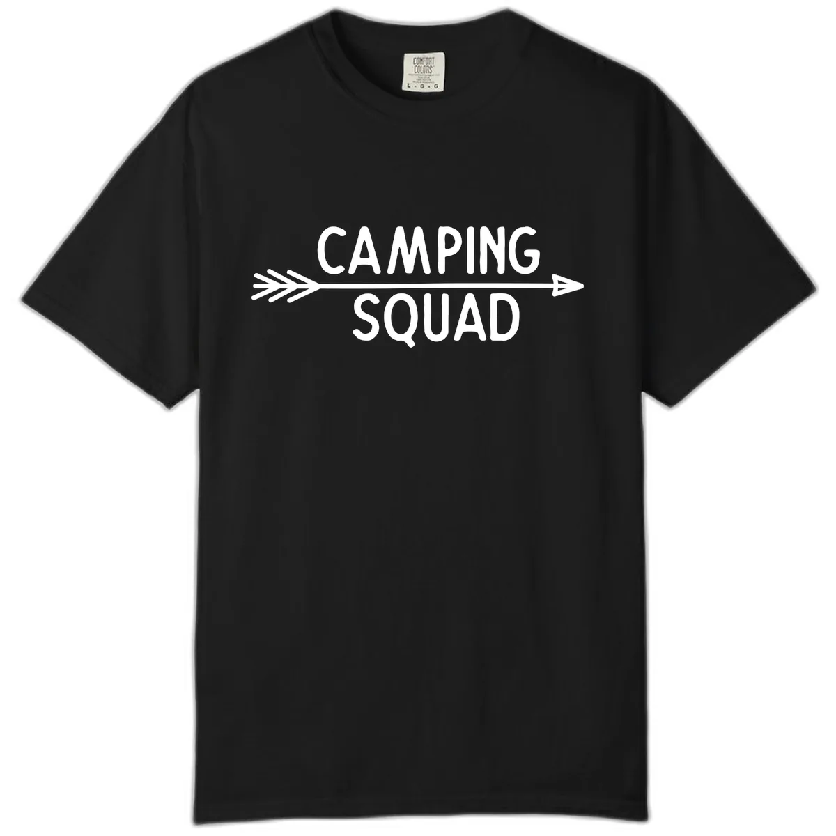 Camping Squad Arrow Comfort Color in Black