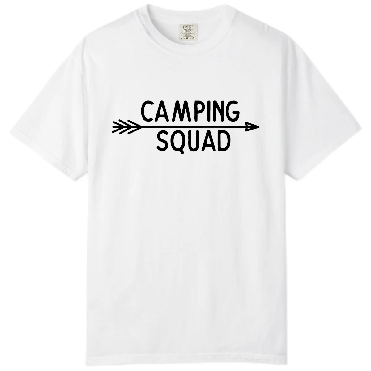 Camping Squad Arrow Comfort Color in White