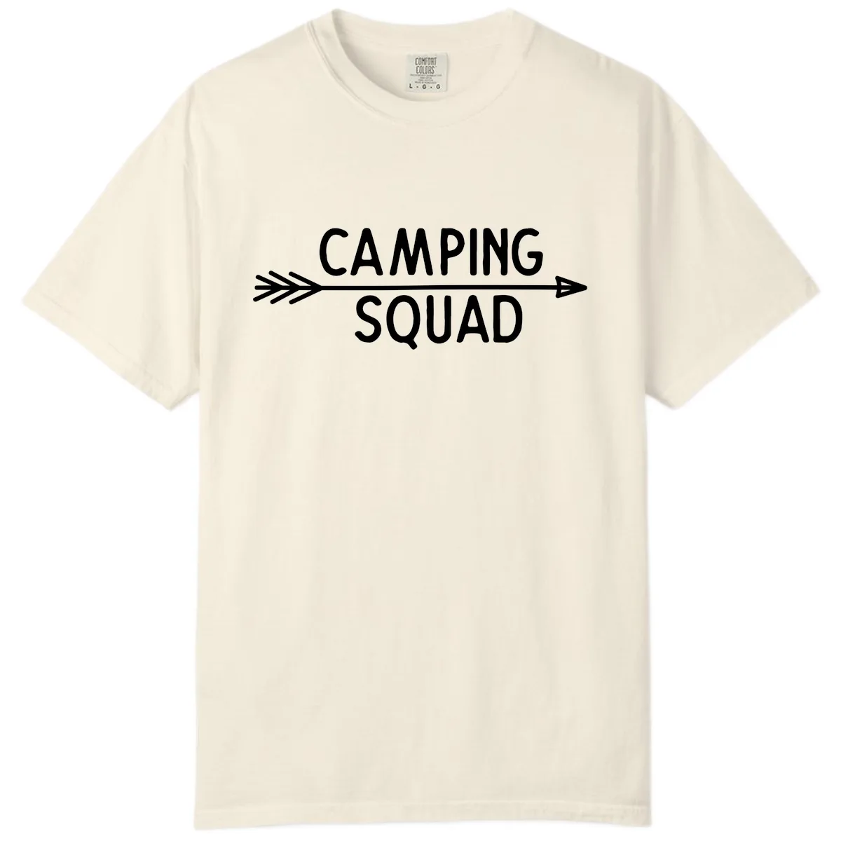 Camping Squad Arrow Comfort Color in Ivory