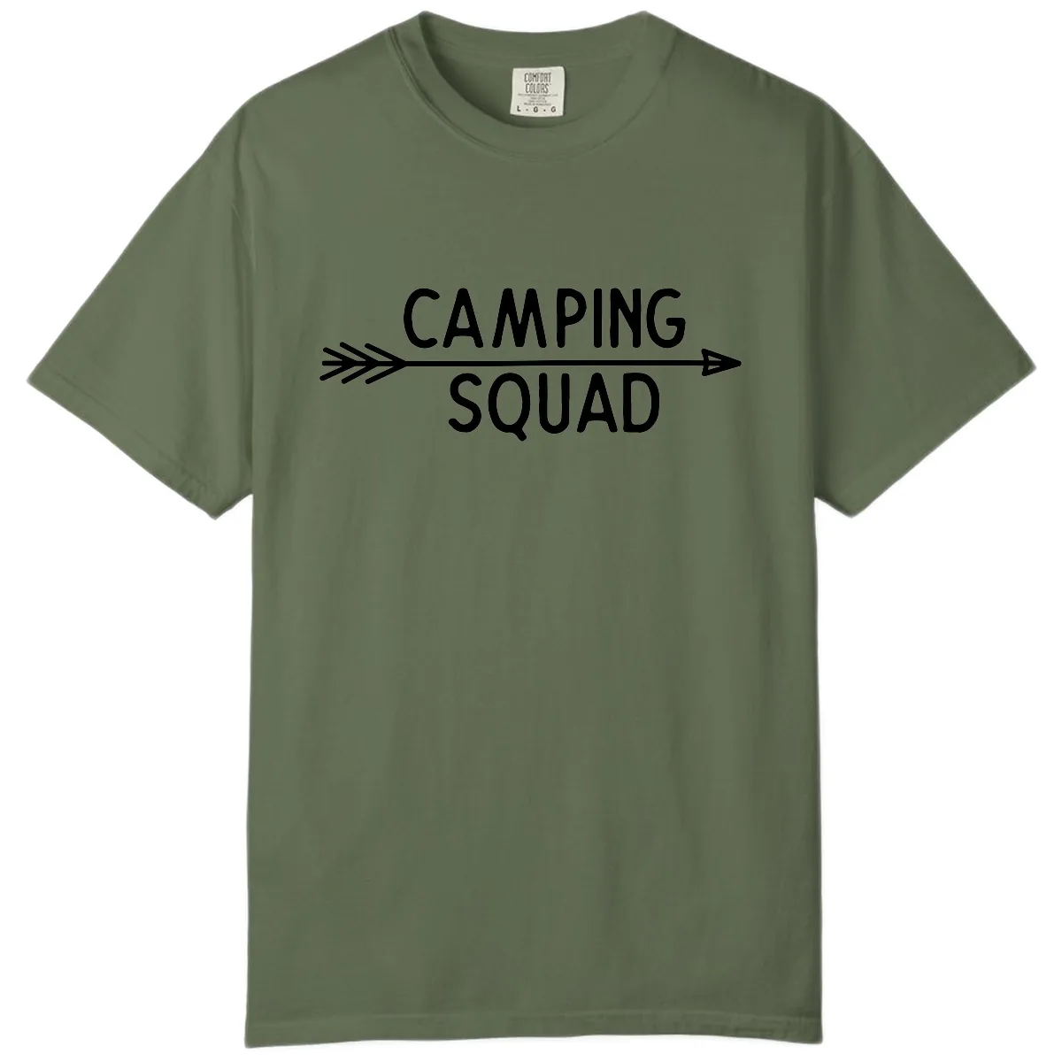 Camping Squad Arrow Comfort Color in Sage