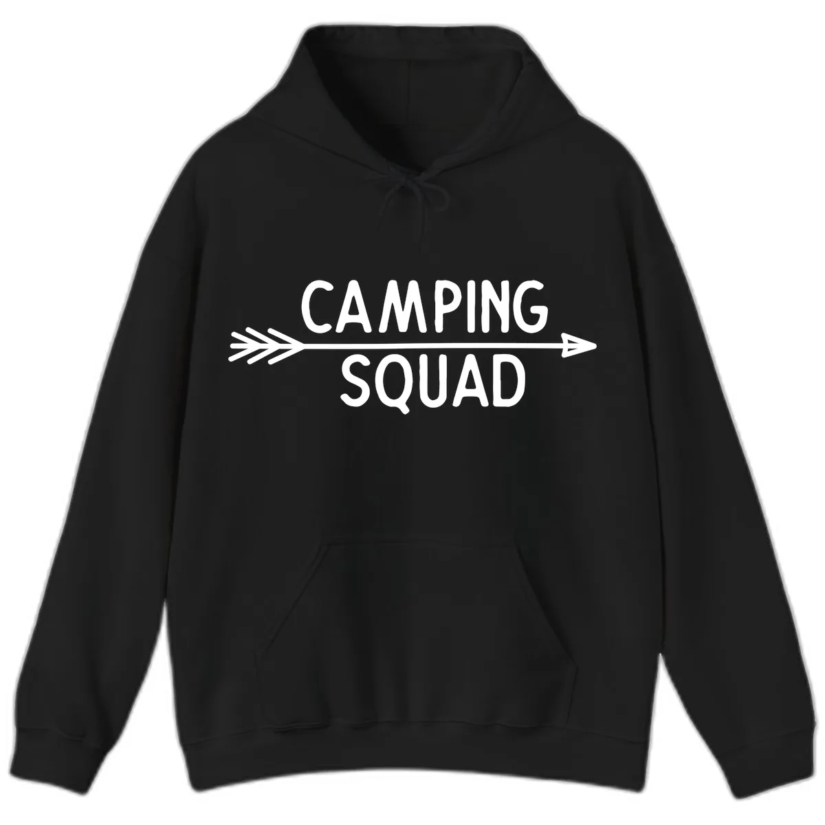 Camping Squad Arrow Hoodie in Black