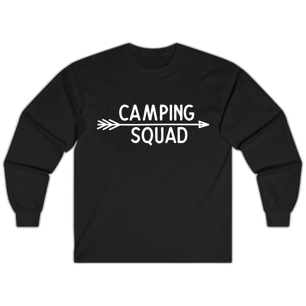 Camping Squad Arrow Long Sleeve in Black