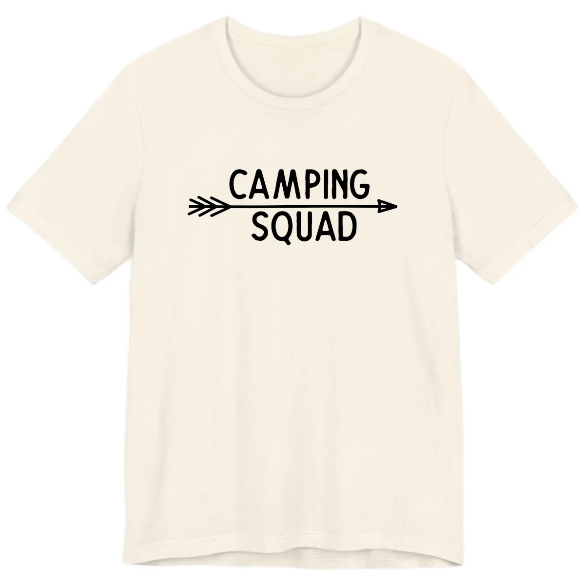 Camping Squad Arrow Premium T-Shirt in Natural