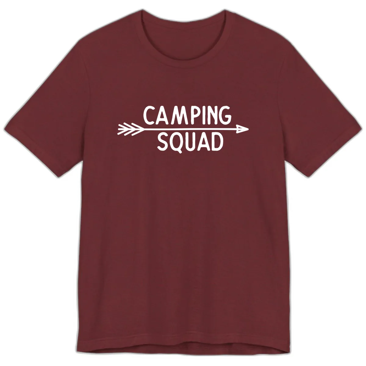 Camping Squad Arrow Premium T-Shirt in Heather Cardinal