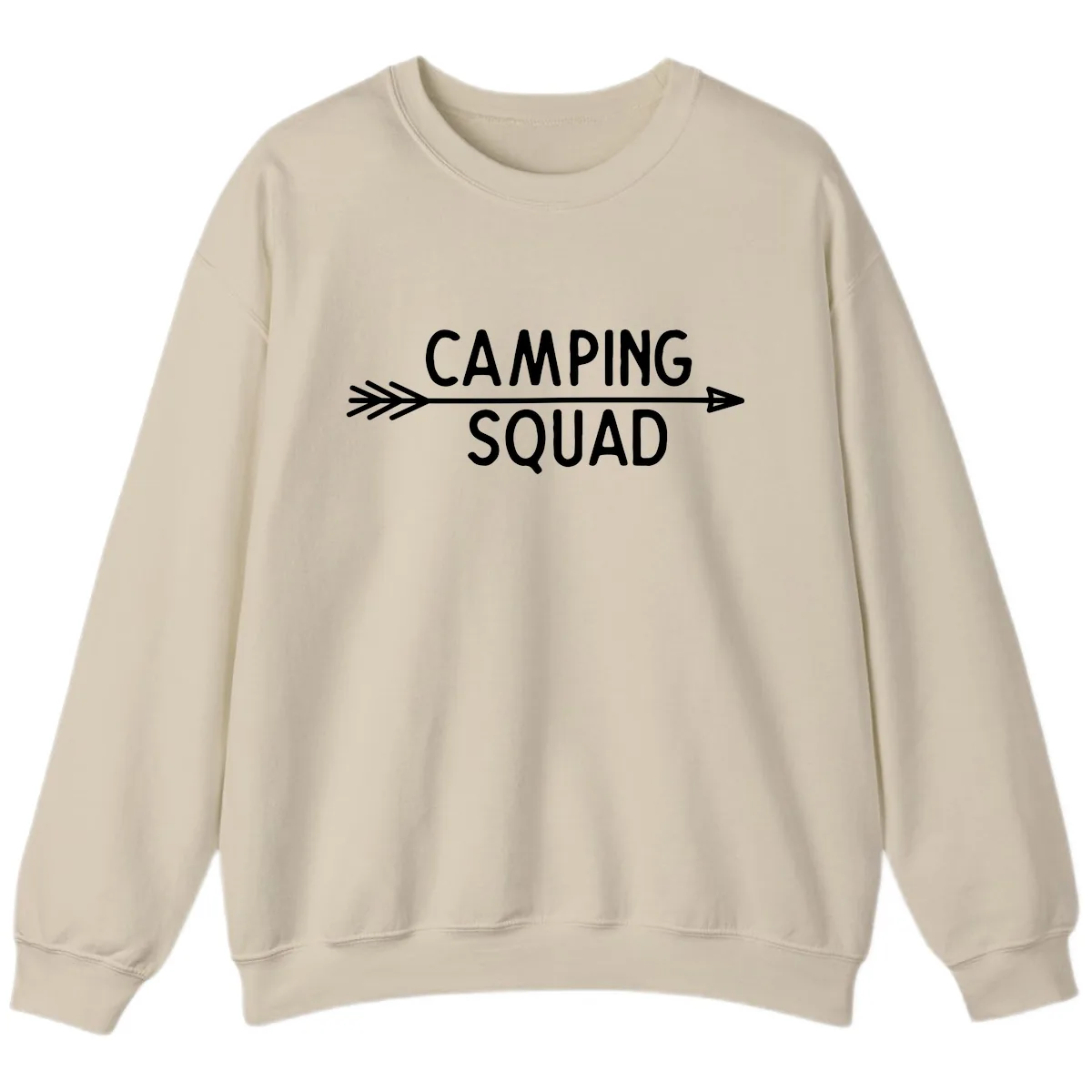 Camping Squad Arrow Sweatshirt in Sand