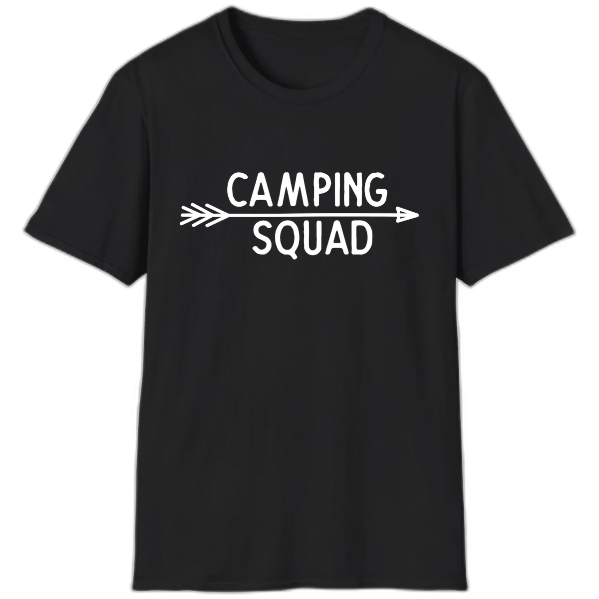 Camping Squad Arrow T-Shirt in Black