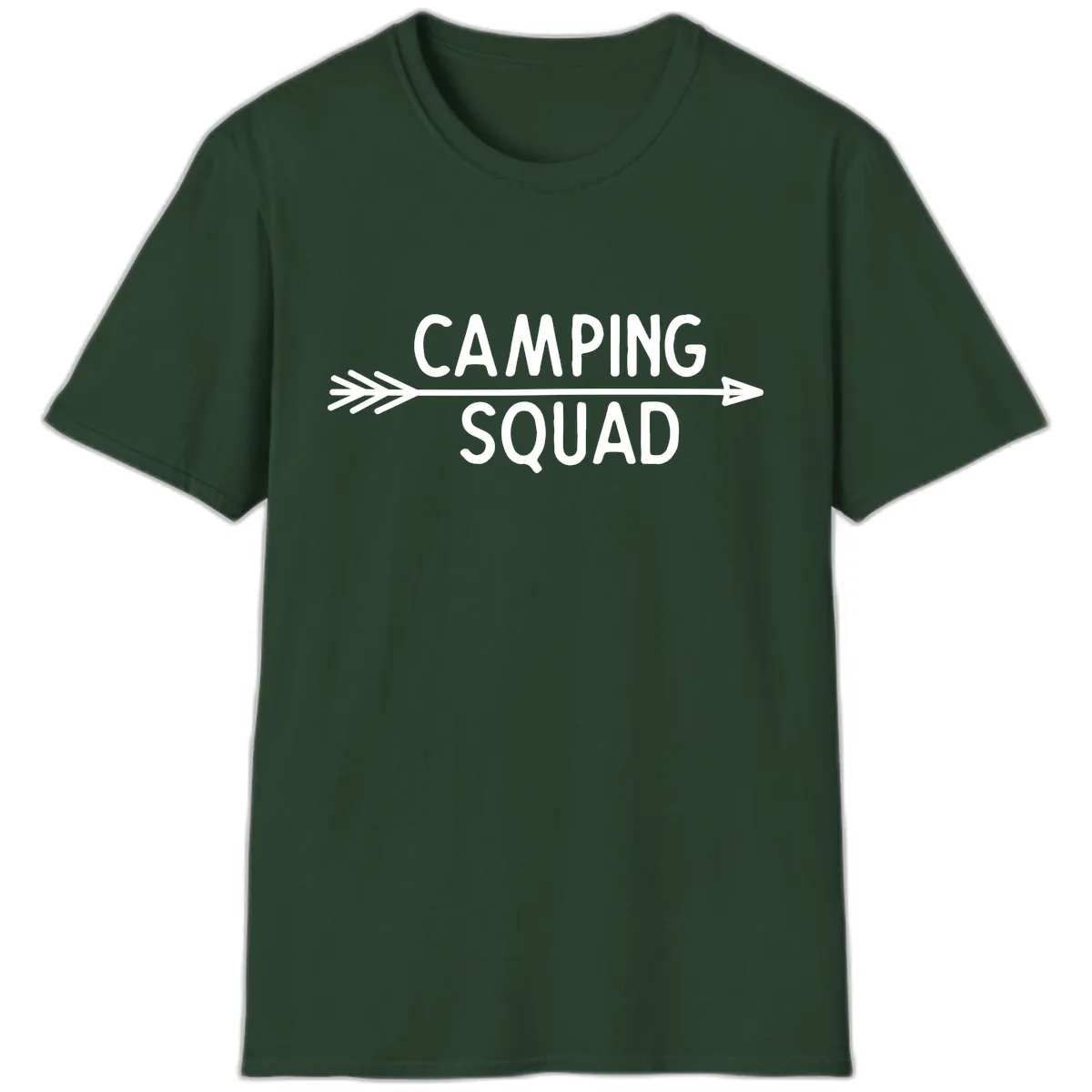 Camping Squad Arrow T-Shirt in Forest Green