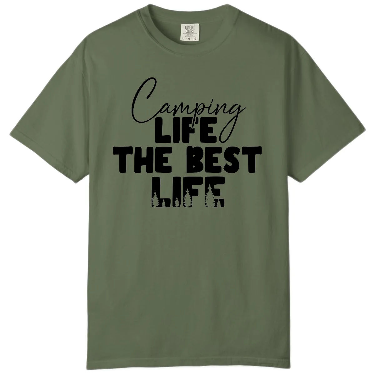 Camping Life The Best Life Comfort Color in Sage