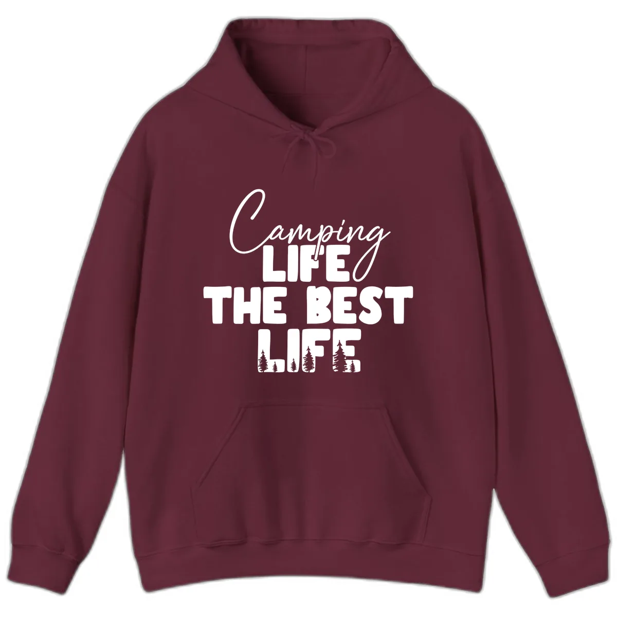 Camping Life The Best Life Hoodie in Maroon