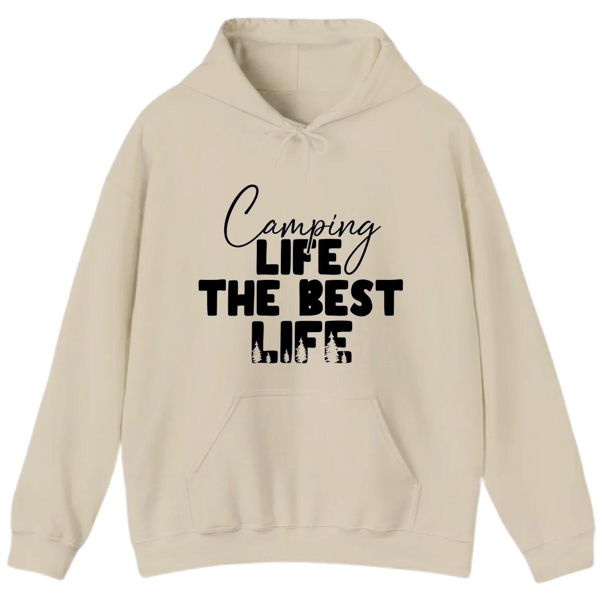 Camping Life The Best Life Hoodie in Sand