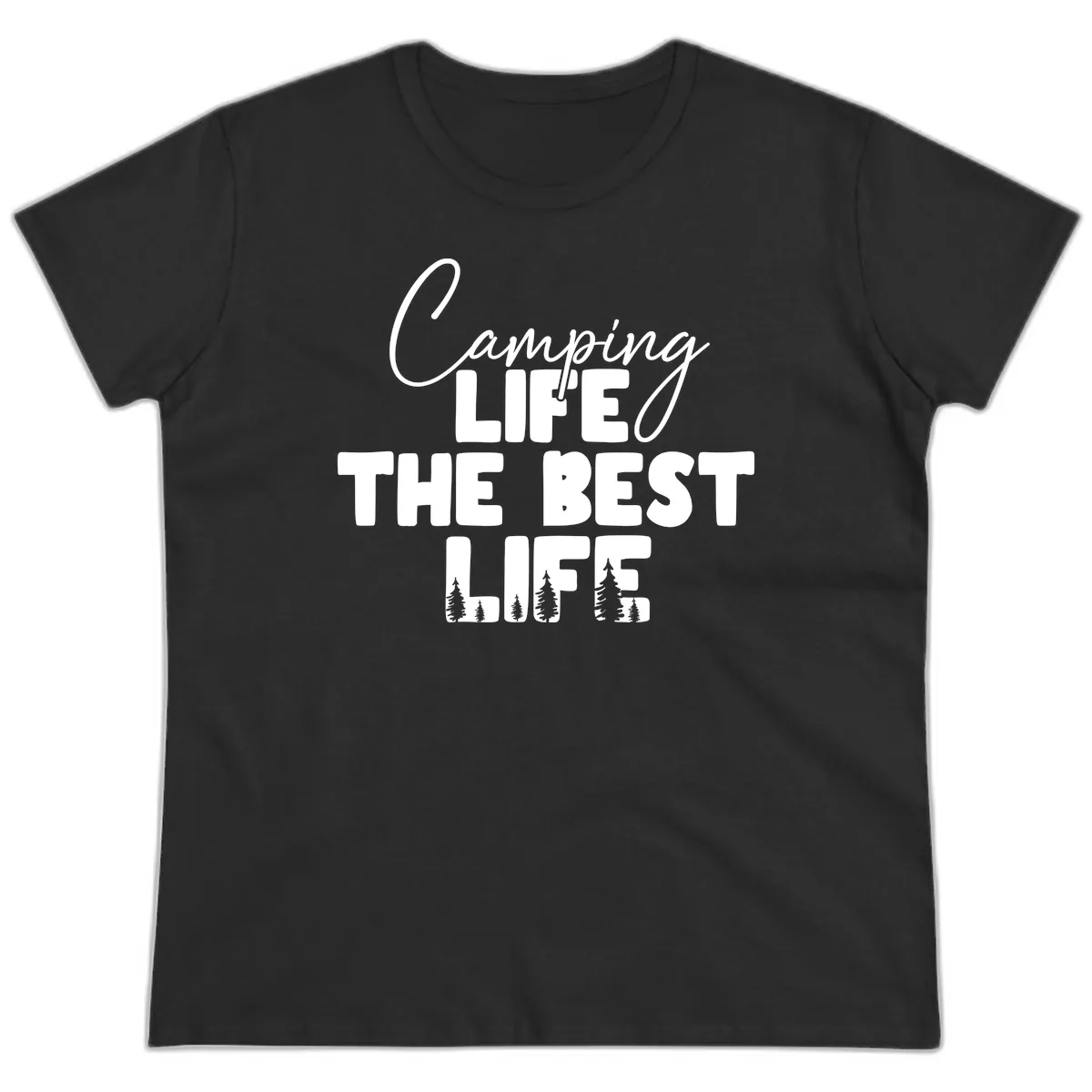 Camping Life The Best Life Ladies Tee in Black