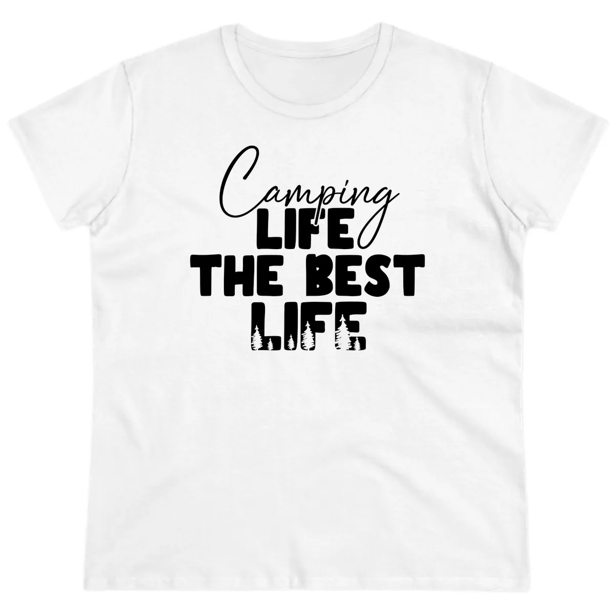 Camping Life The Best Life Ladies Tee in White