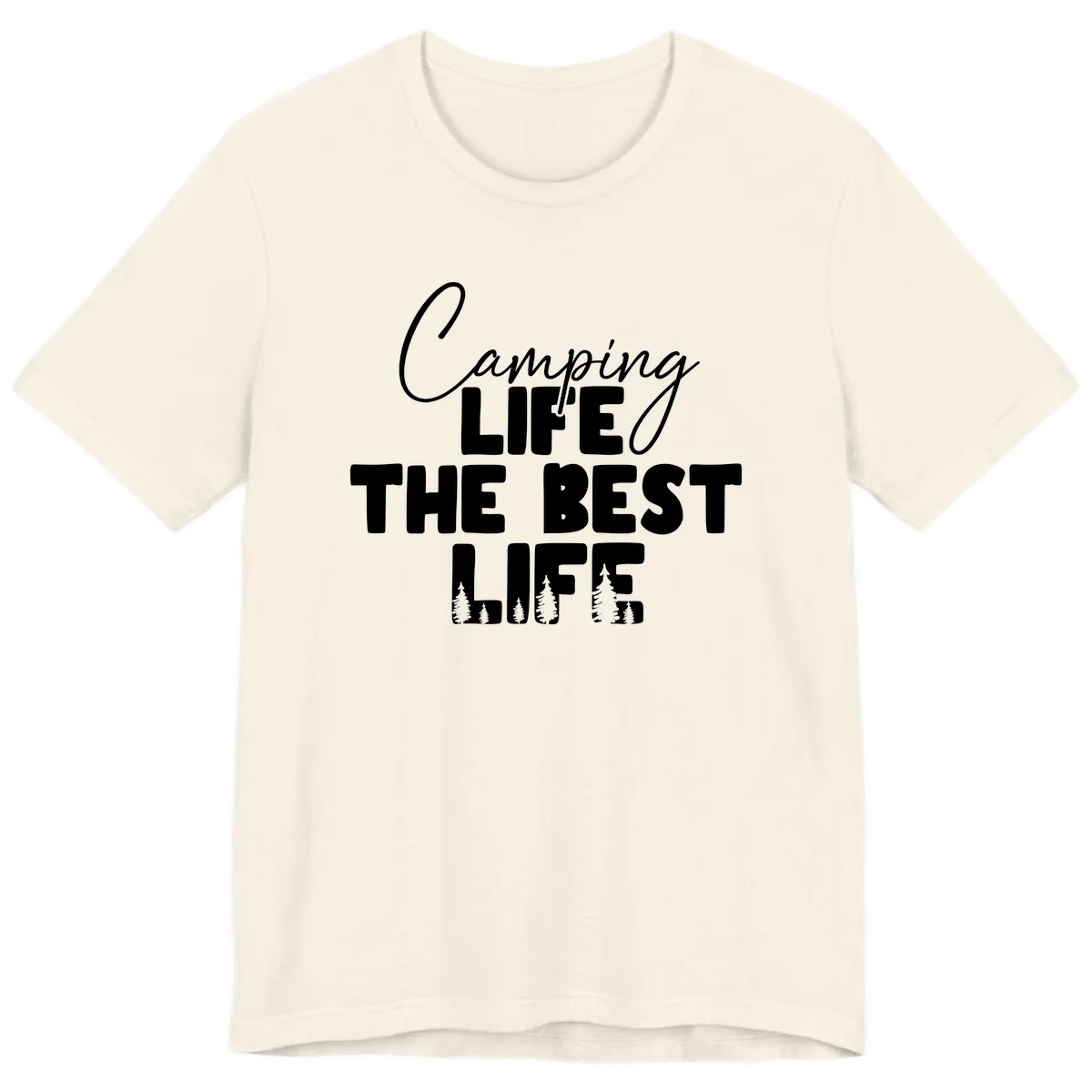 Camping Life The Best Life Premium T-Shirt in Natural