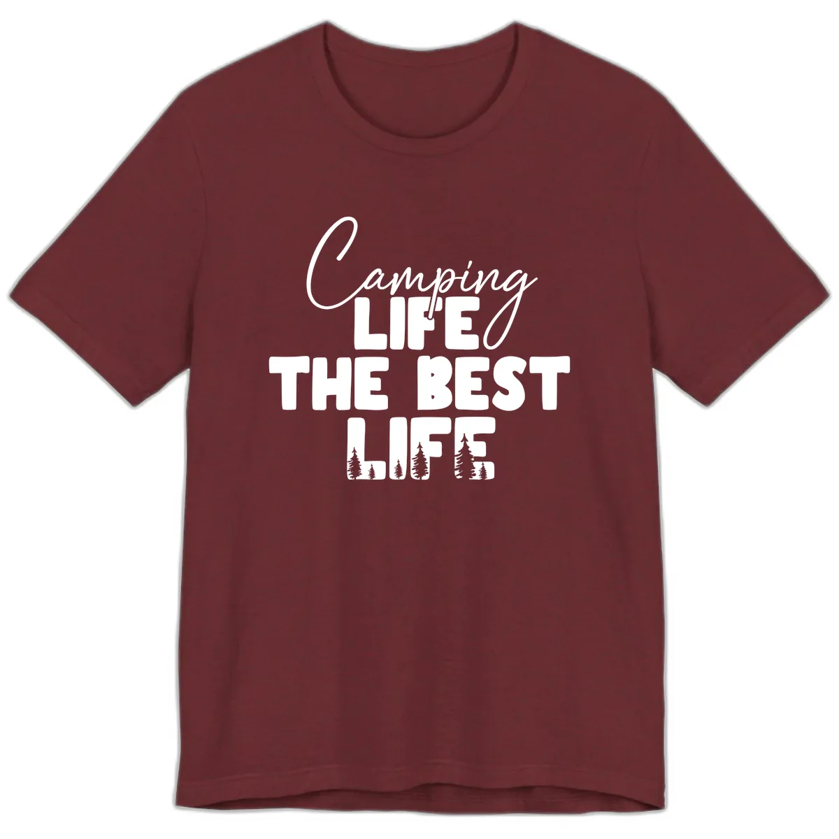 Camping Life The Best Life Premium T-Shirt in Heather Cardinal